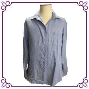 Van Heusen Fitted Long Sleeve Button Down Cotton Blend Shirt Size 17 34/35